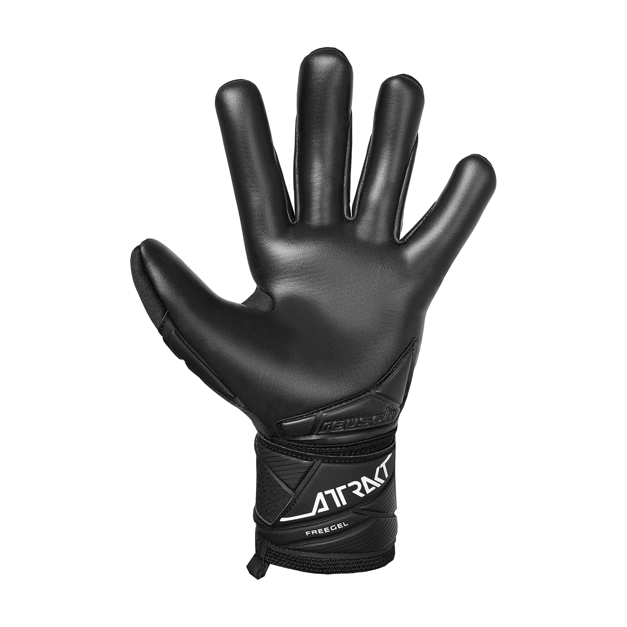 Reusch Attrakt Freegel Silver Voetbalhandschoenen voor volwassenen met Evolution Negative Cut Reusch Attrakt Freegel Silver Voetbalhandschoenen voor volwassenen met Evolution Negative Cut