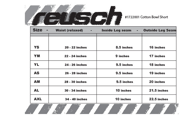 001 Bowl – 22 Reusch 17 ReuschSoccer Short Cotton -